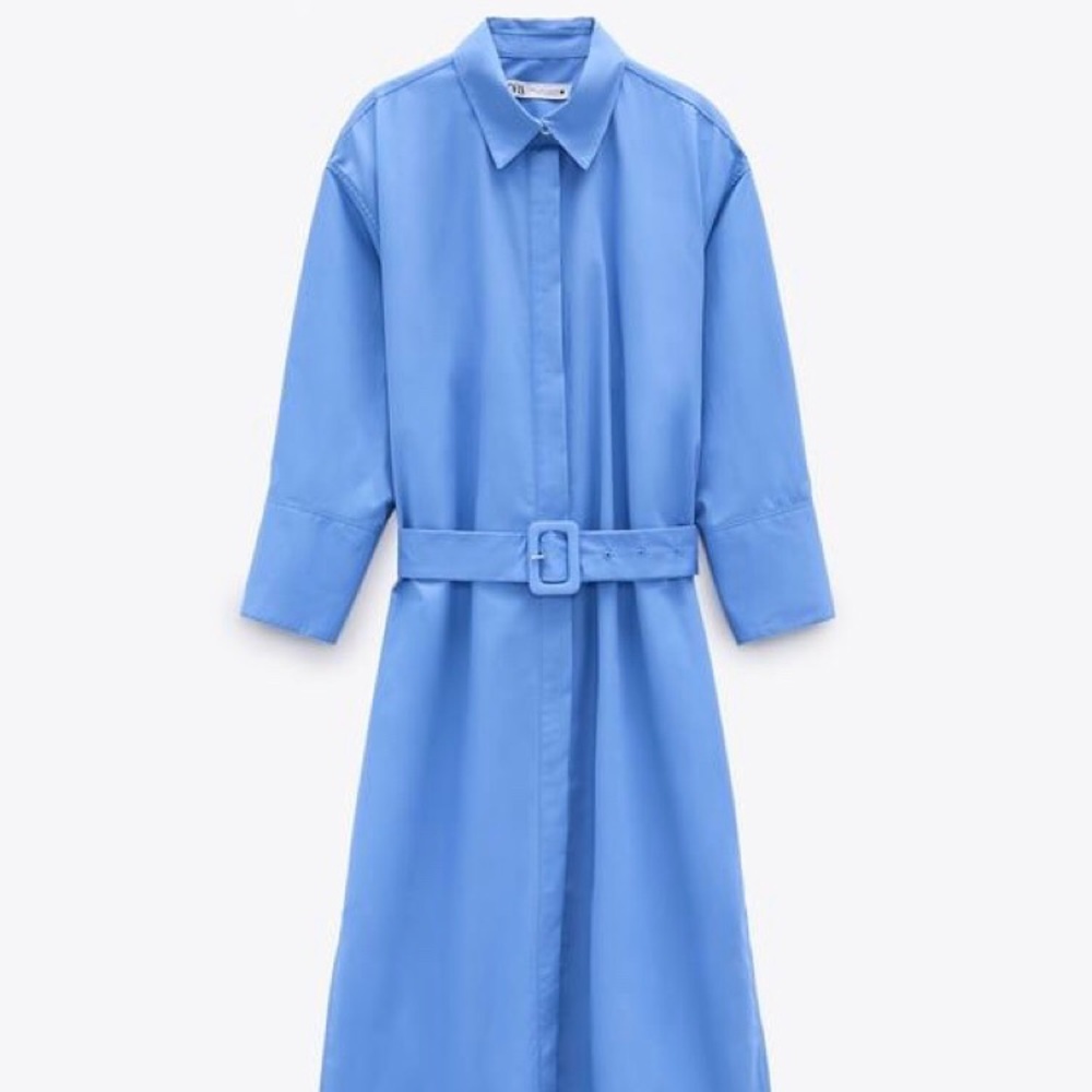 Blue Shirt Dress